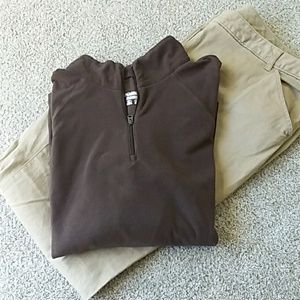Columbia Fleece Dk Brown pull over